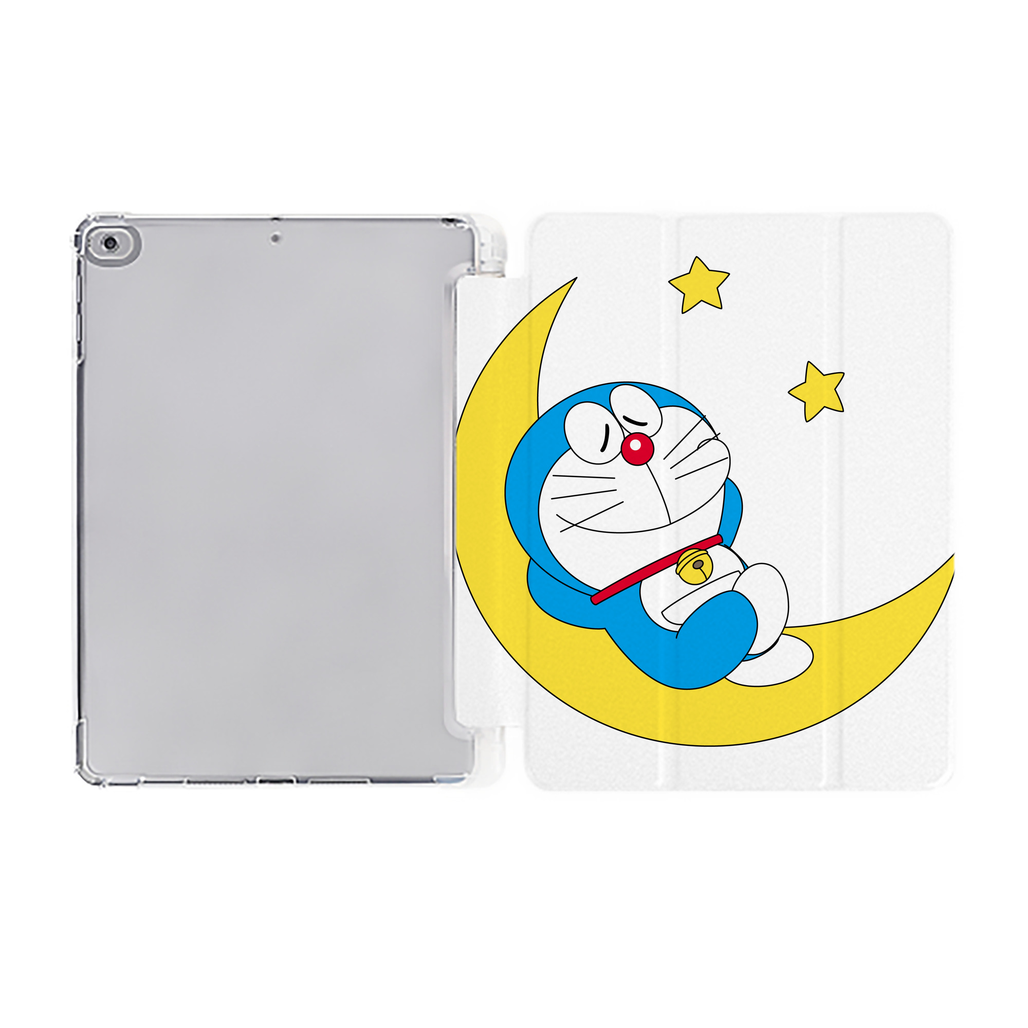 （画像用） ドラえもん Doraemon IPad ケース ペン収納付き 三つ折りスタンド PUレザー×シリコン 対応機種9.5/10.5/10.9インチ